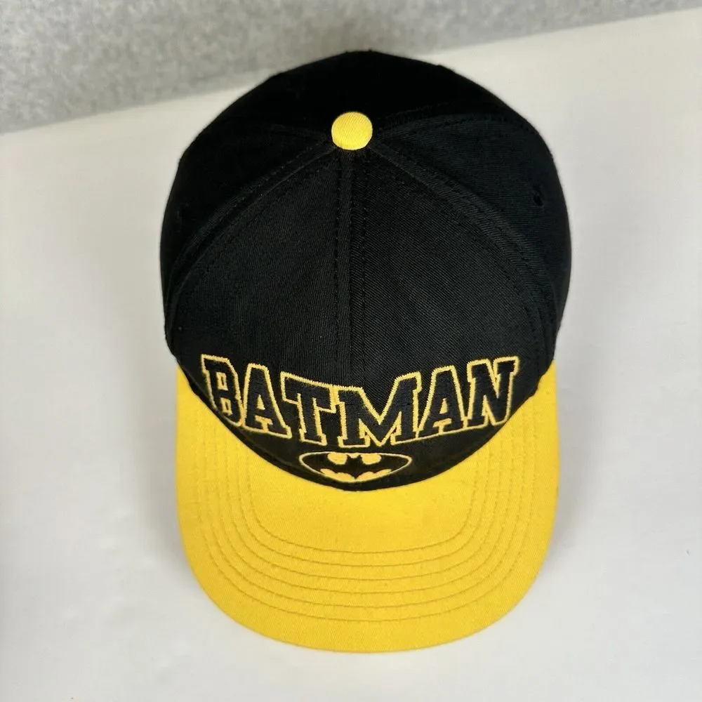 Batman The Dark Knight Hat Cap Youth Snapback Yellow‎ Black